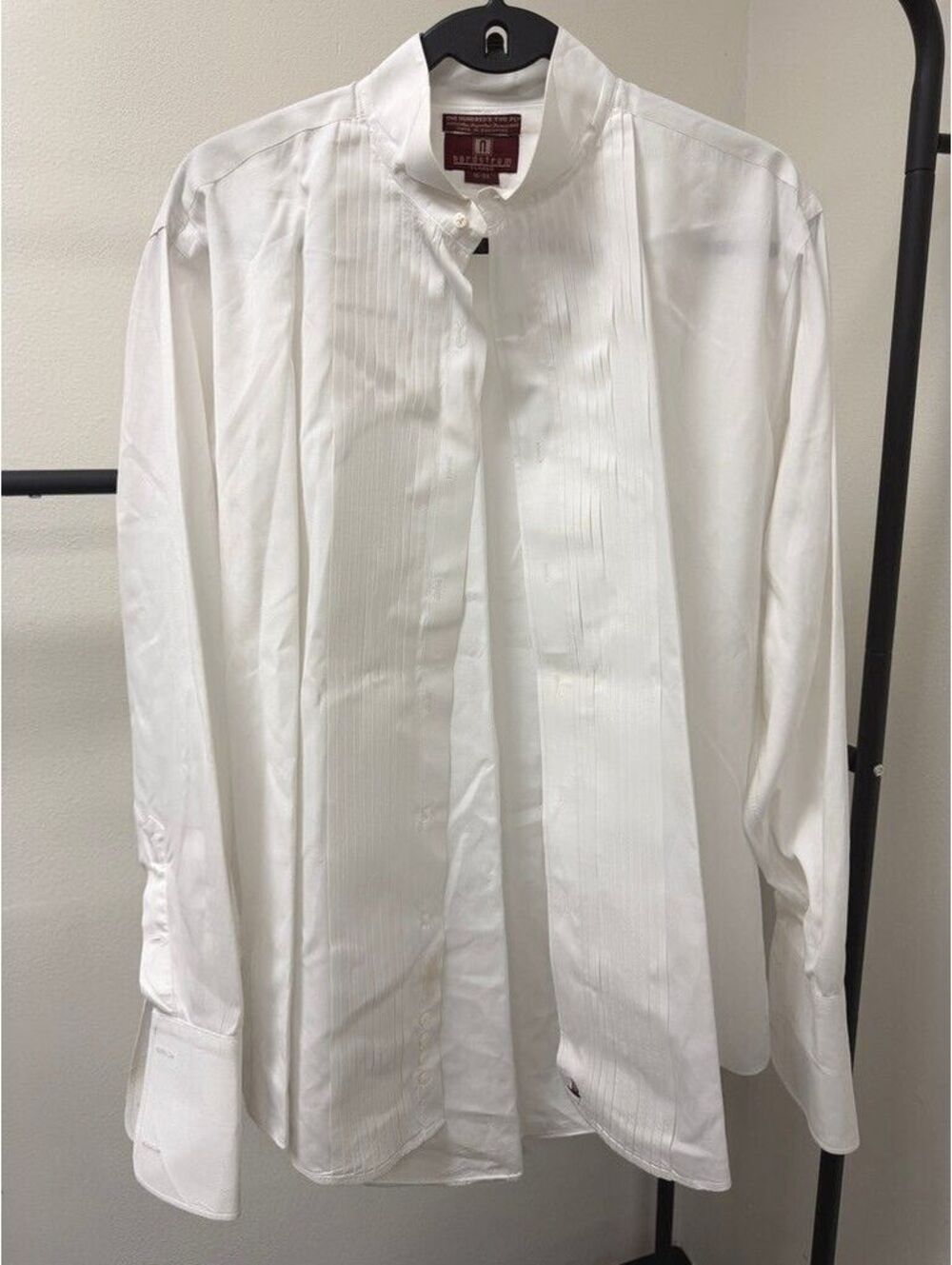 Nordstrom Men's White Tuxedo Dress Shirt 16-33 Pleated Front Formal
